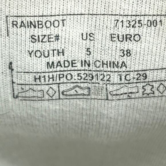 Bogs Youth Rain Boots Size 5 Black Rubber Waterproof Mid Calf Pull On Handles - Picture 10 of 10